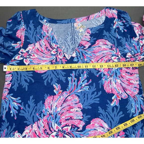 Lilly Pulitzer T-Shirt Dress Size Medium. Cotton Causal Floral - Picture 6 of 6